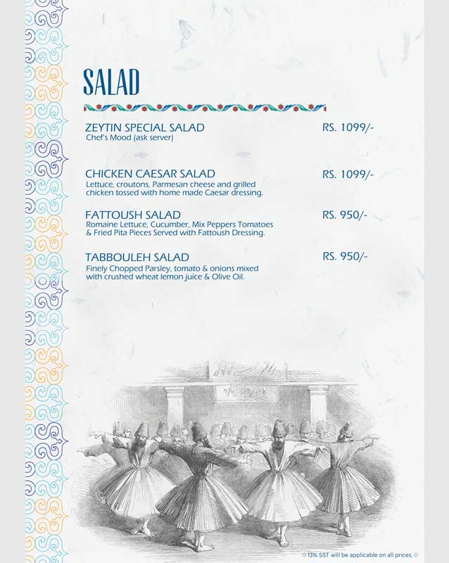 Zeytin menu