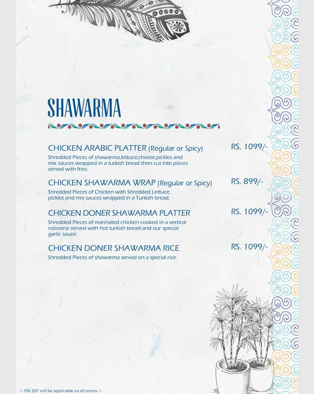 Zeytin menu