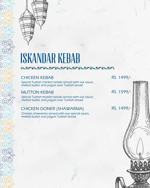 Zeytin menu