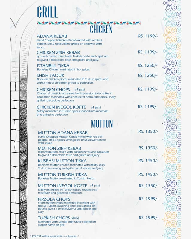 Zeytin menu