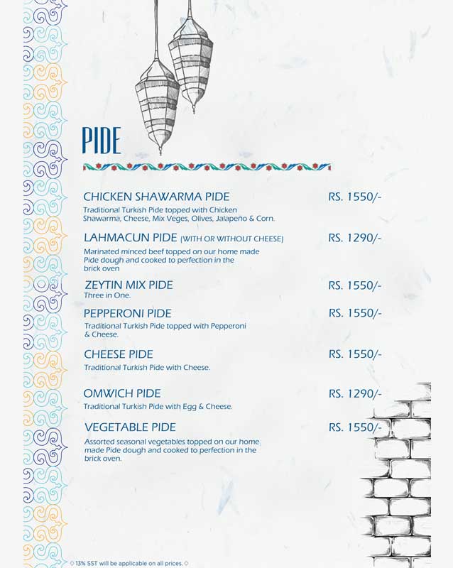 Zeytin menu