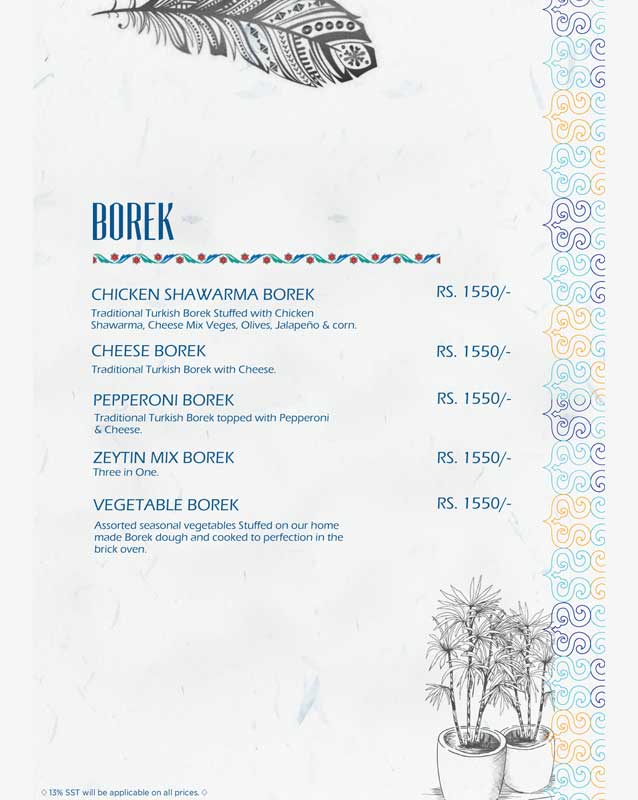 Zeytin menu