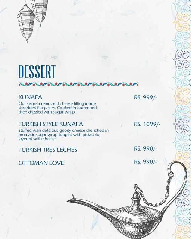 Zeytin menu