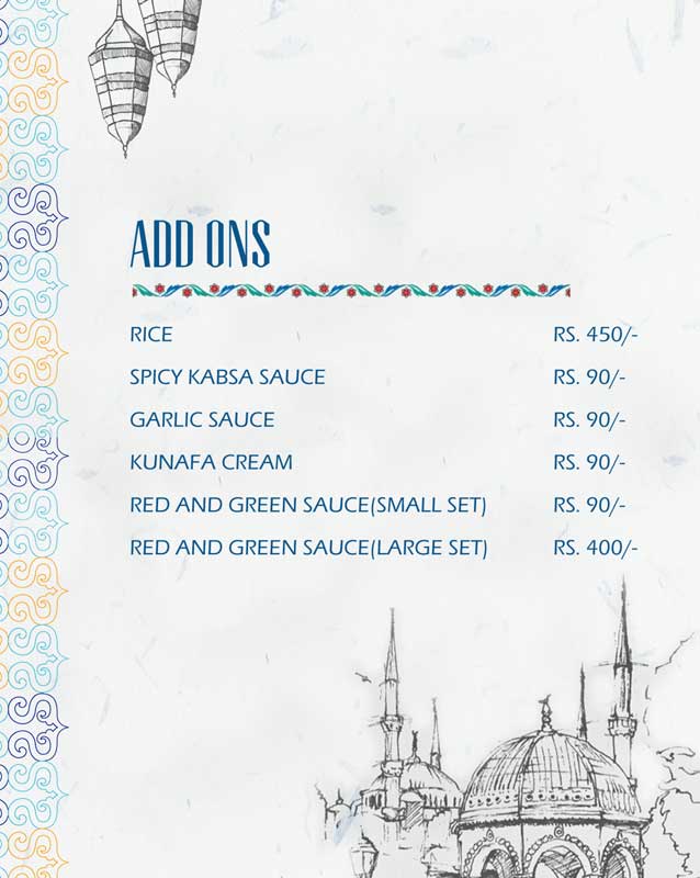 Zeytin menu