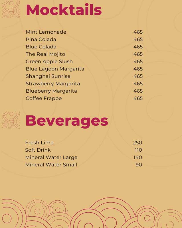 Zhongguo Cai menu