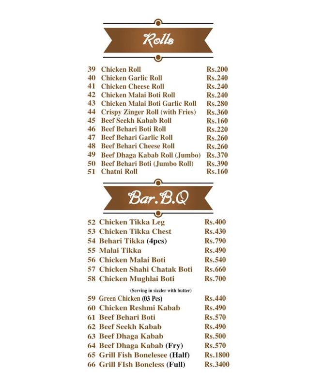 Noor Cafe & Grill menu