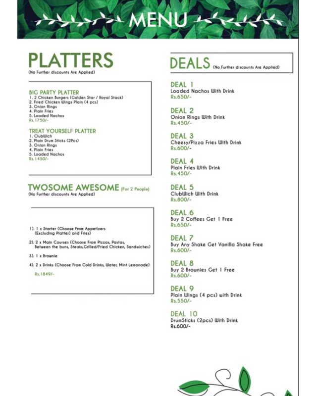 Nytery menu