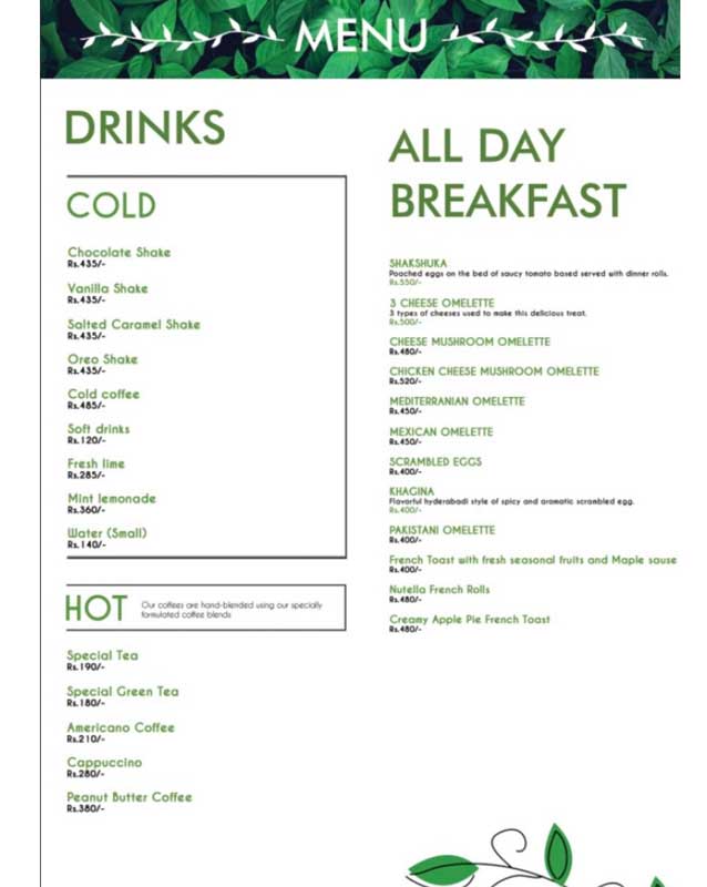Nytery menu