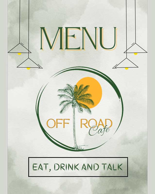 Off Road Cafe menu