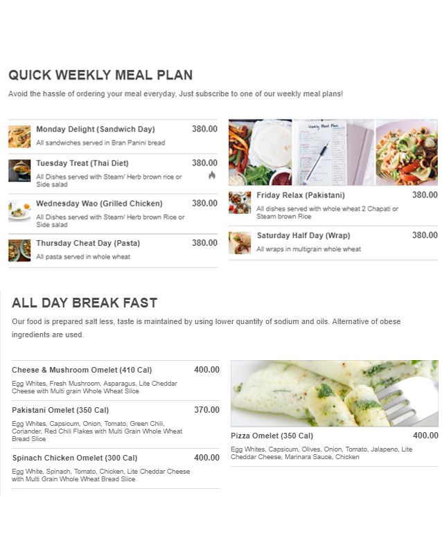 Paleoist menu