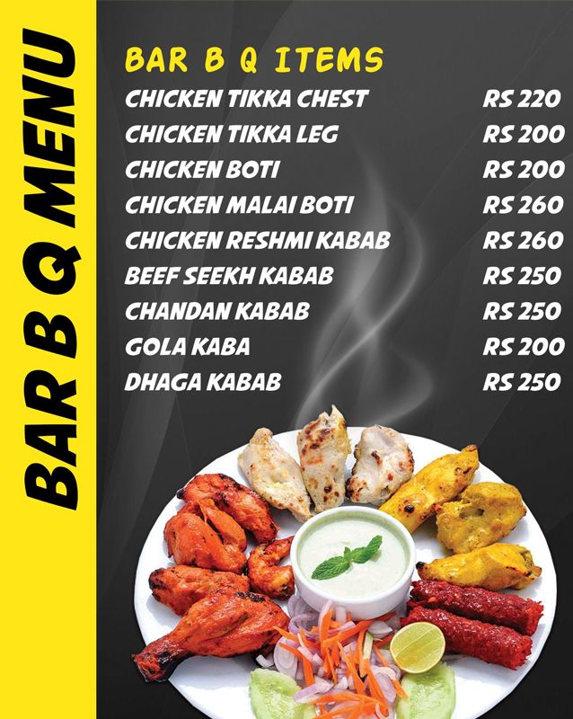 Papa Bob's Food Lab menu
