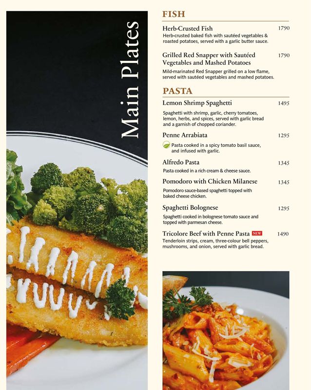 PAUL Pakistan menu