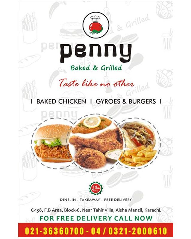 Penny Bake menu
