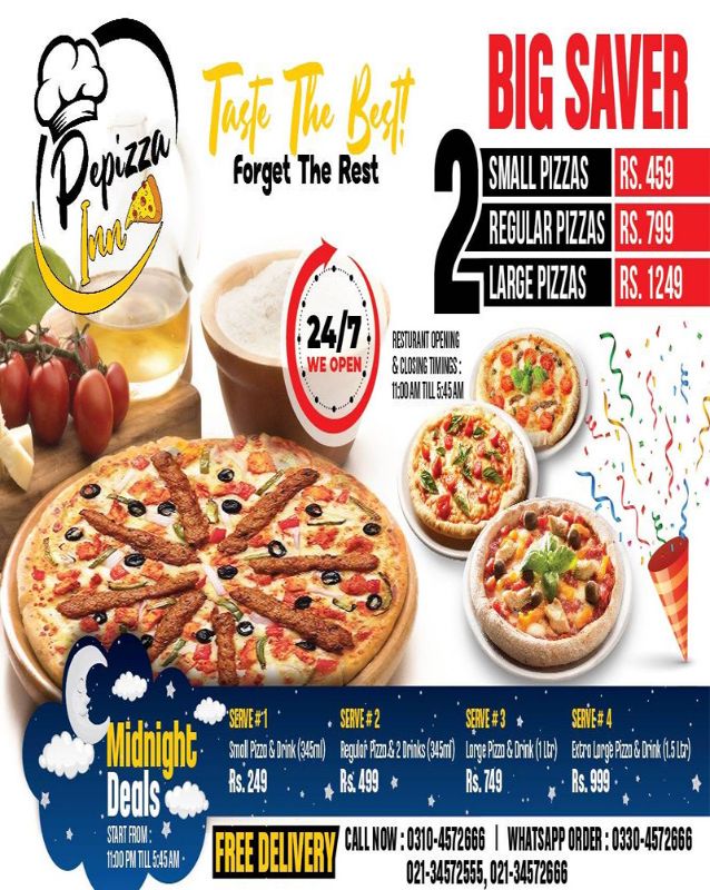 Pepizza Inn menu