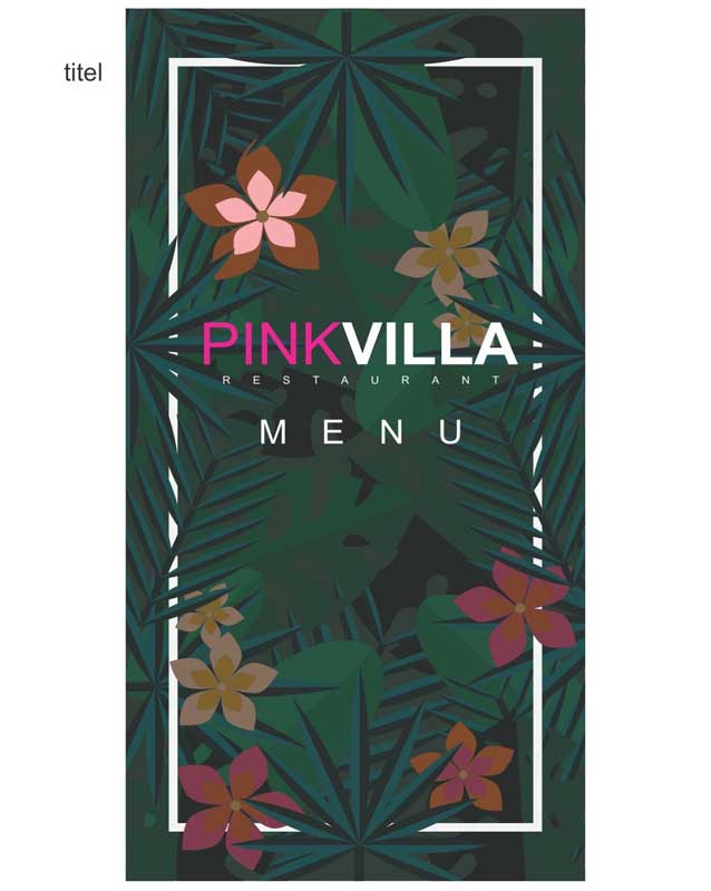 Pinkvilla Restaurant menu