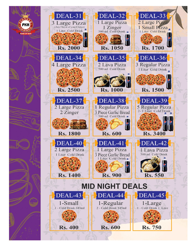 Pioneer kabab House menu