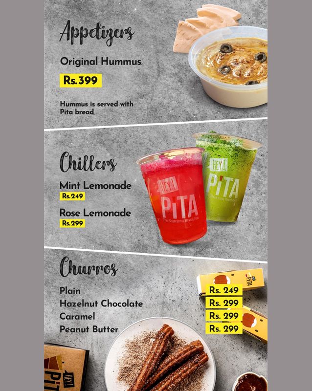 PITA - The Shawarma Revolution menu