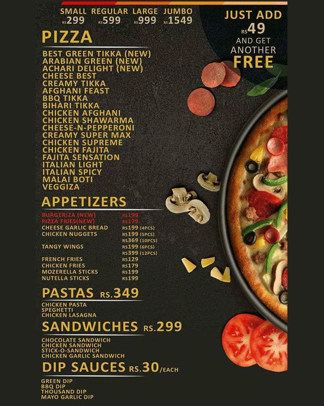 Pizza Best menu