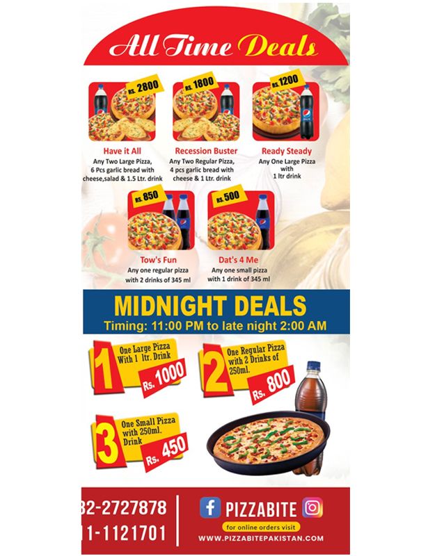 Pizza Bite menu