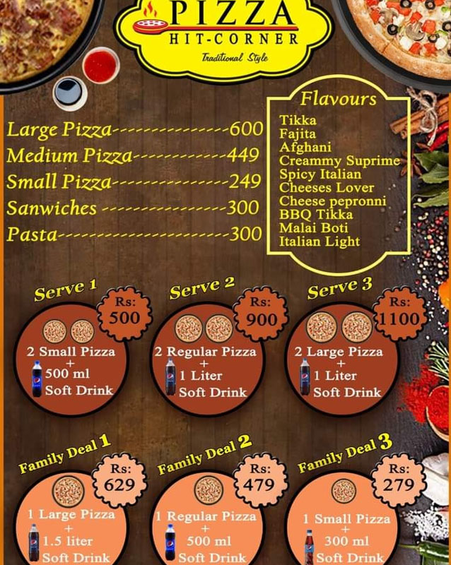 Pizza Hit Corner  menu
