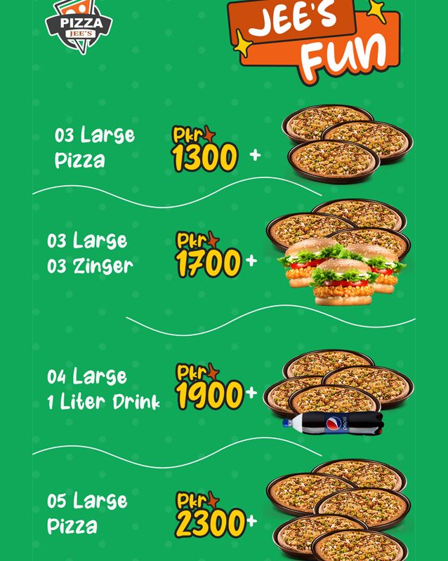 Pizza Jee's menu