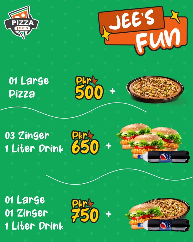 Pizza Jee's menu