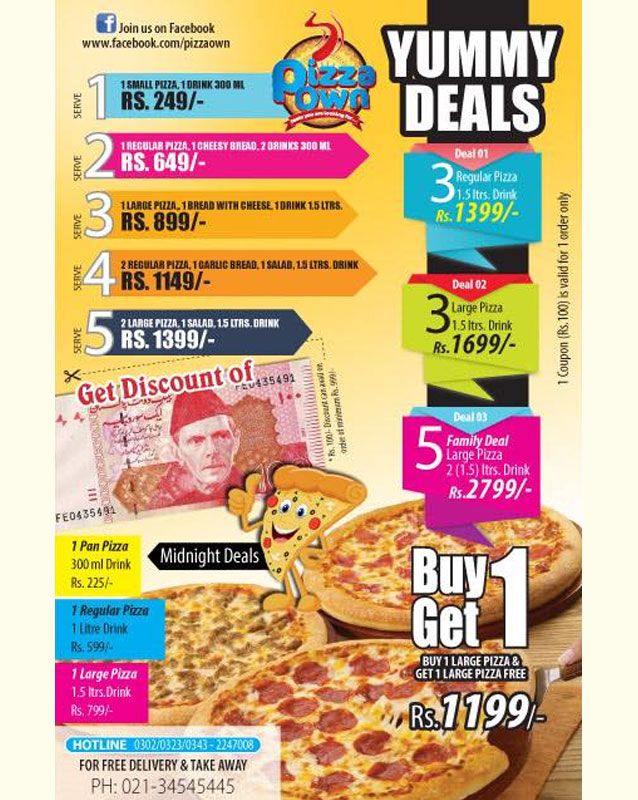 Pizza Own menu