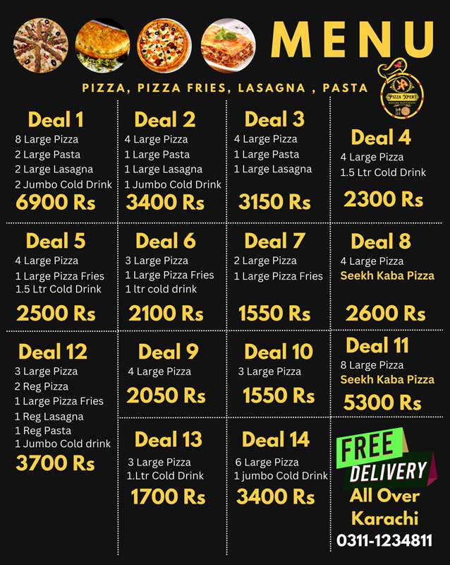 Pizza Xpert menu