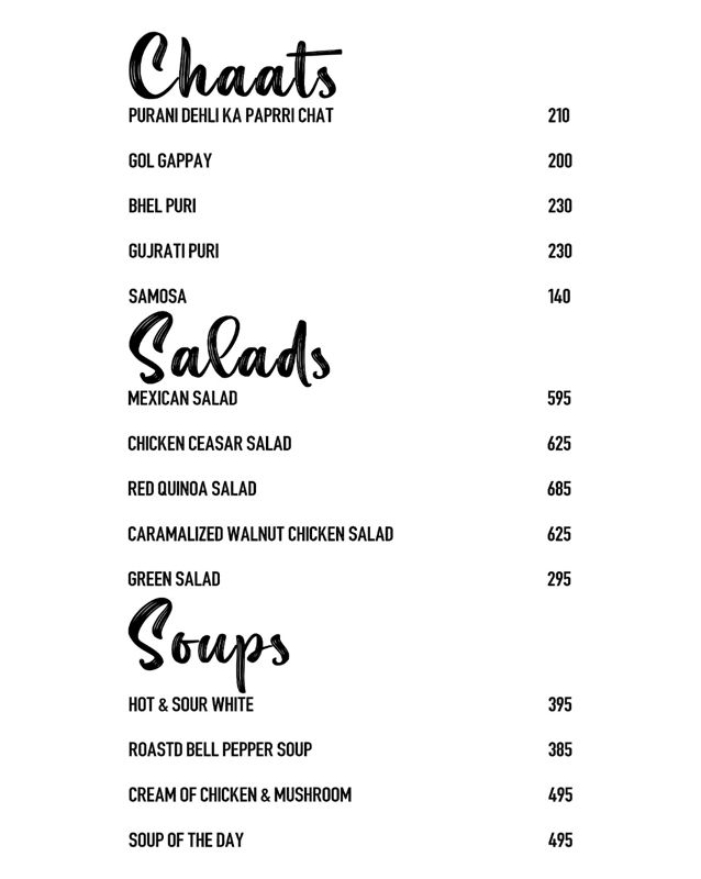 Playa Grill menu