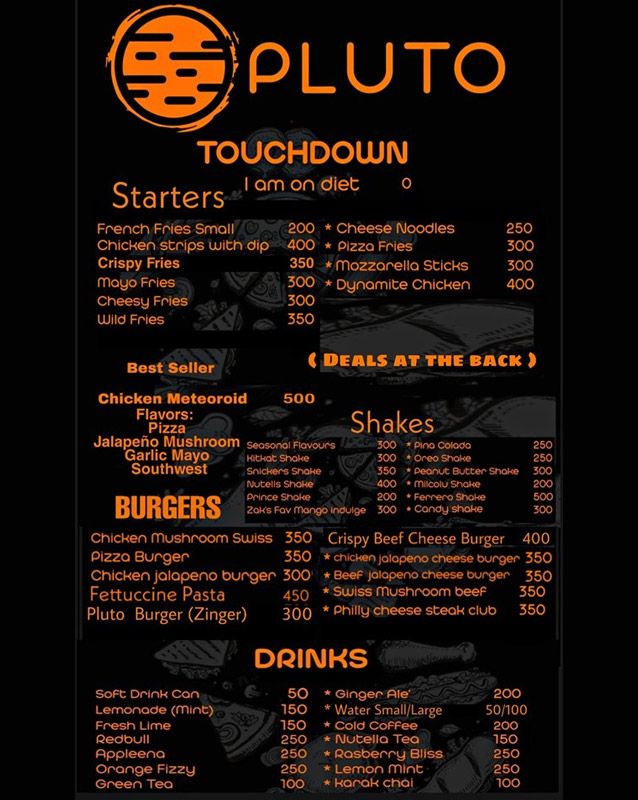 Pluto menu
