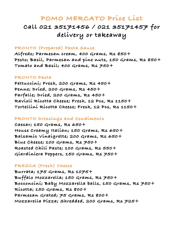 POMO menu