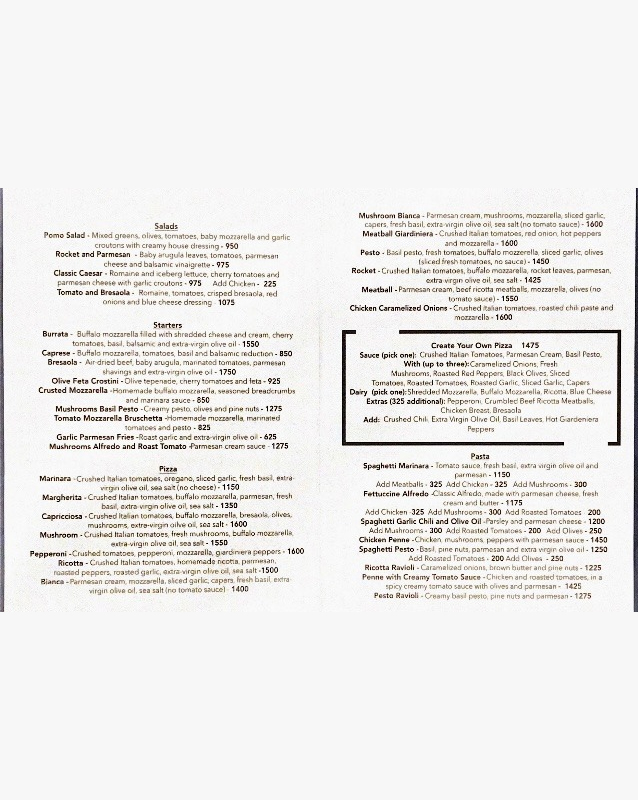 POMO menu