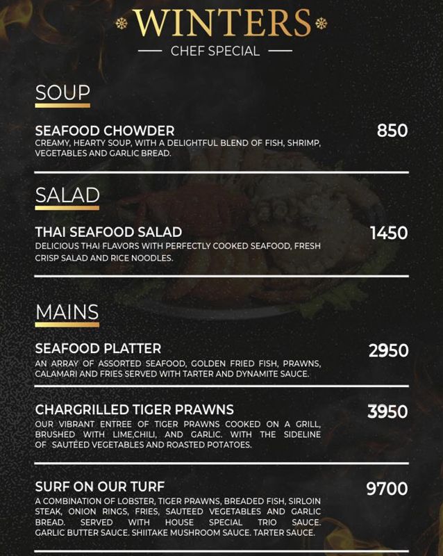 Prime 109 menu