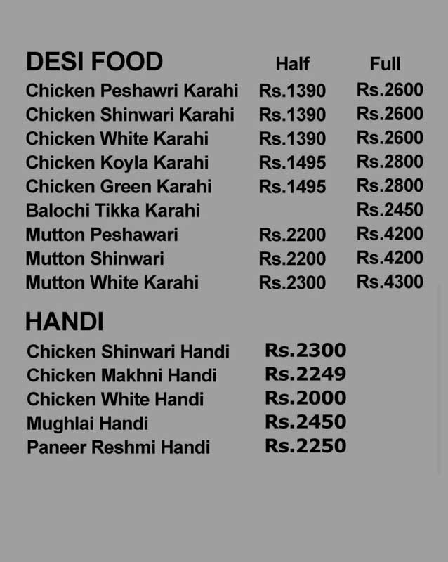 Qabeela Restaurant menu
