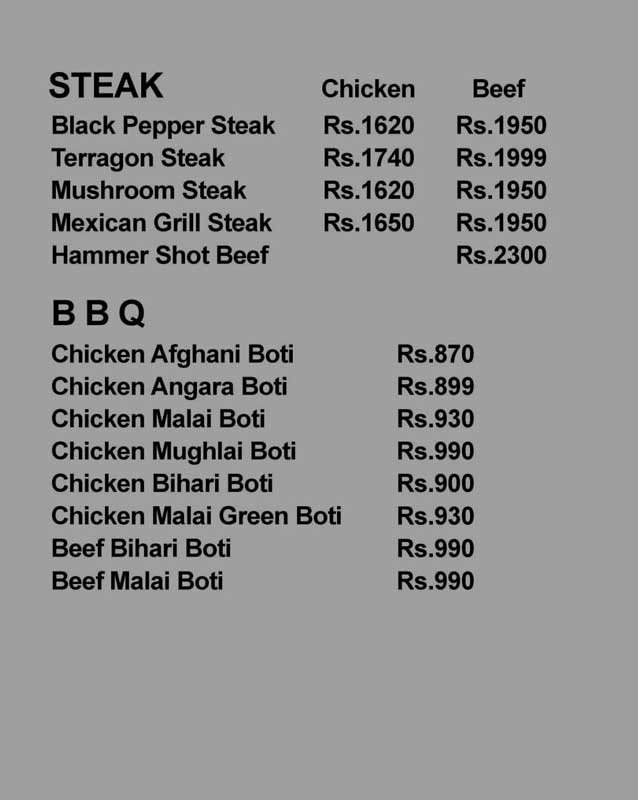 Qabeela Restaurant menu