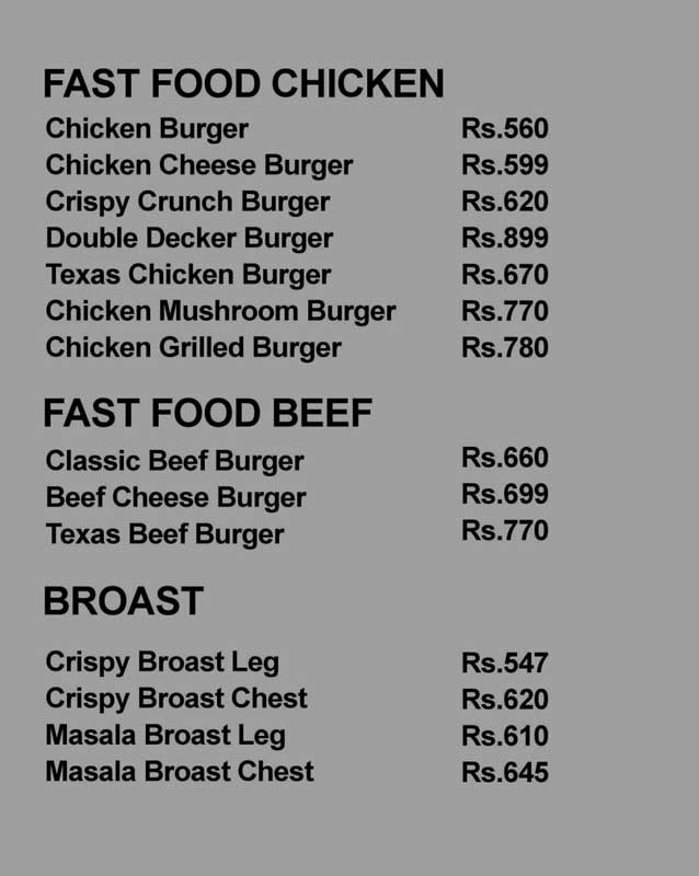 Qabeela Restaurant menu