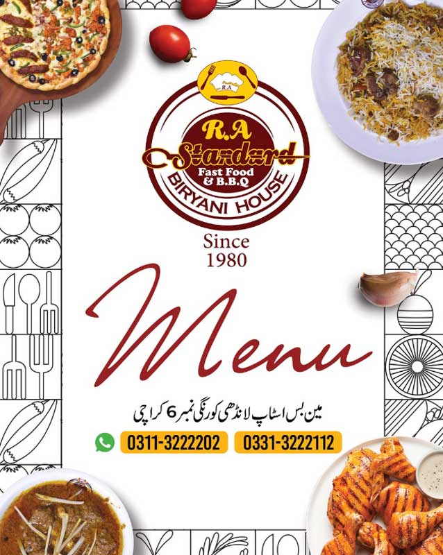 Raees Ahmed Standard Biryani House menu