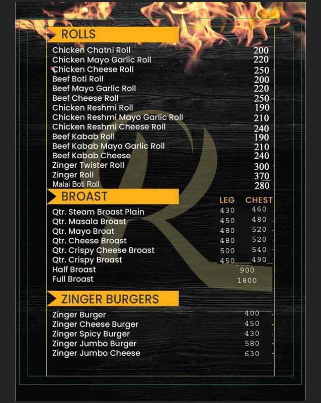 Rao Rajput Restaurant menu