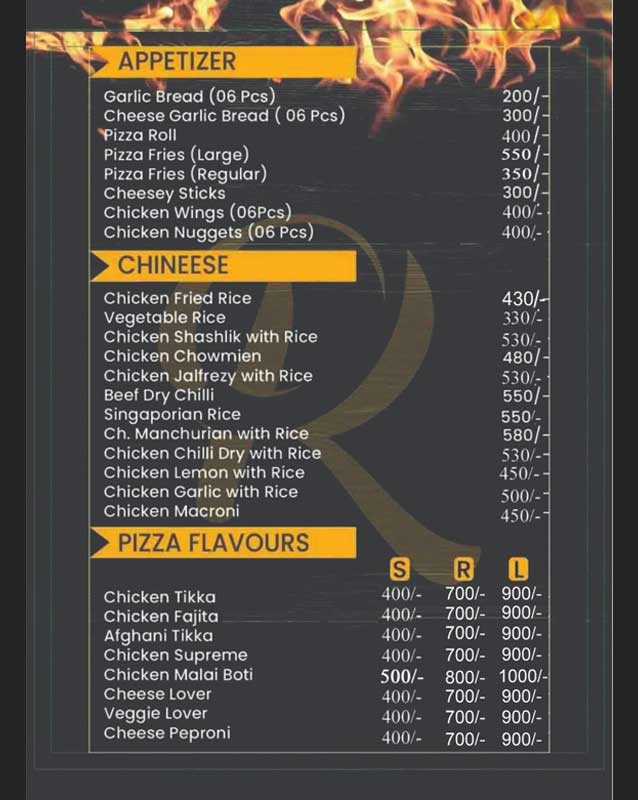 Rao Rajput Restaurant menu