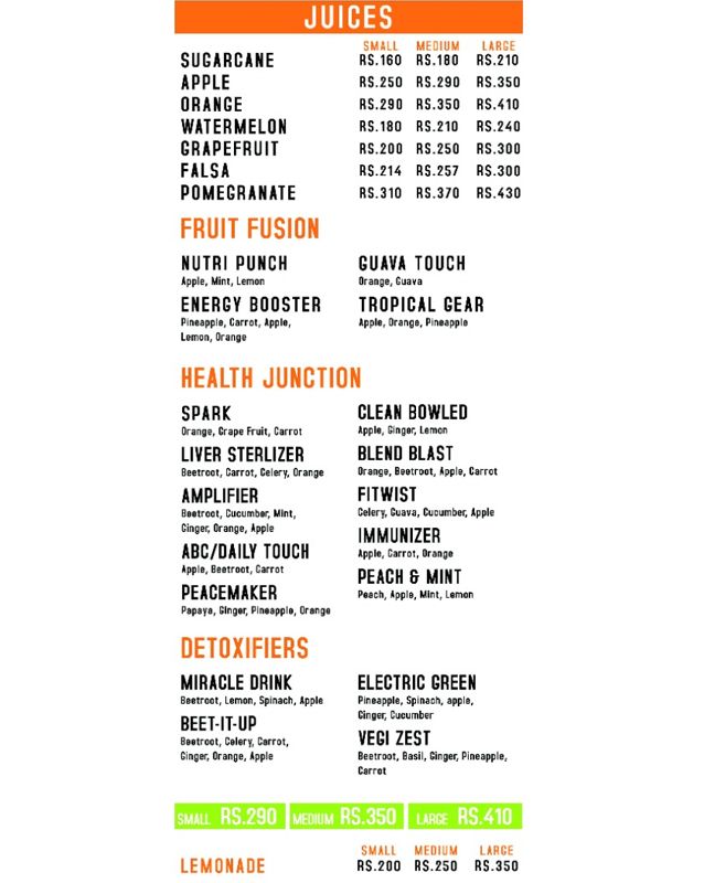 Refreshers.pk menu