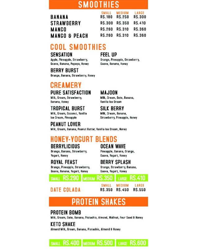 Refreshers.pk menu