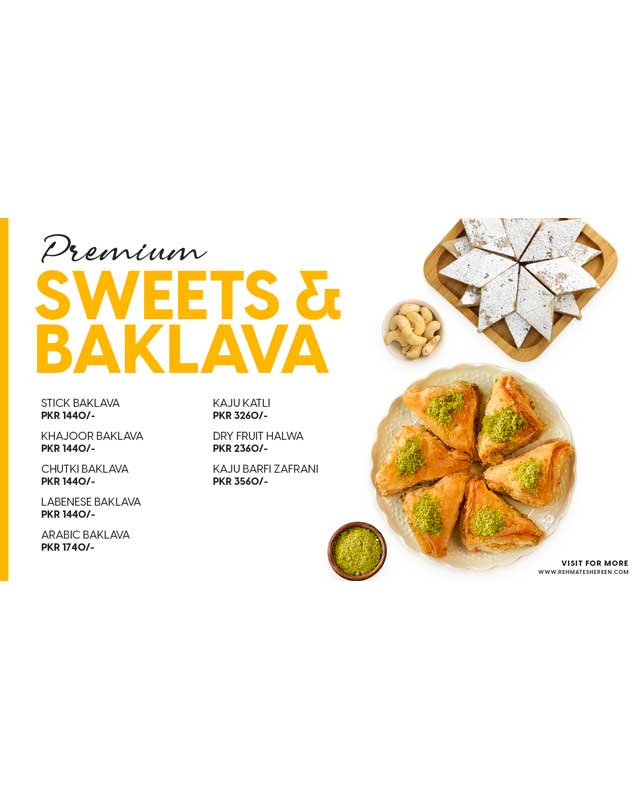 Rehmat-e-Shereen menu