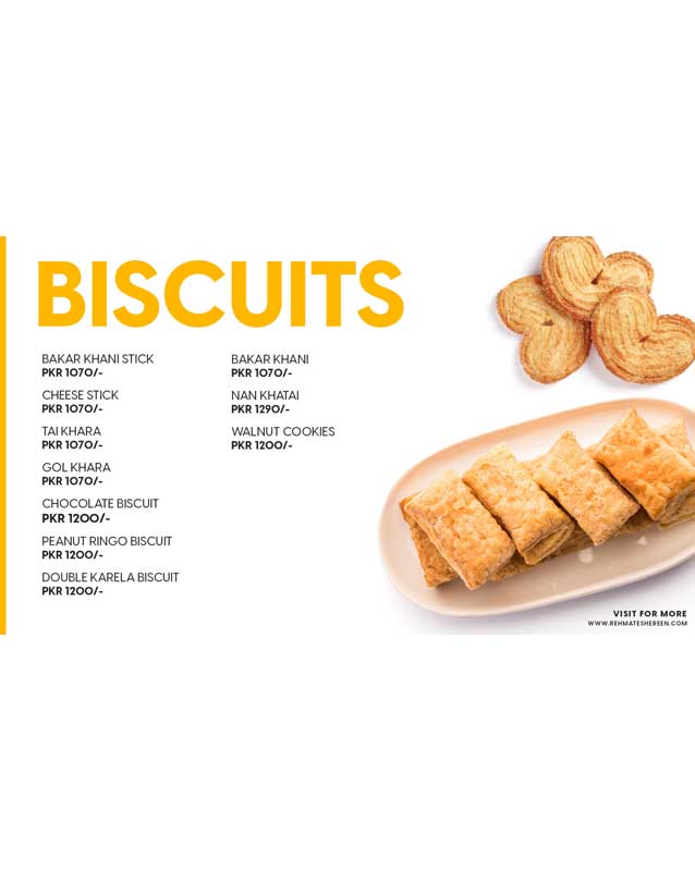 Rehmat-e-Shereen menu