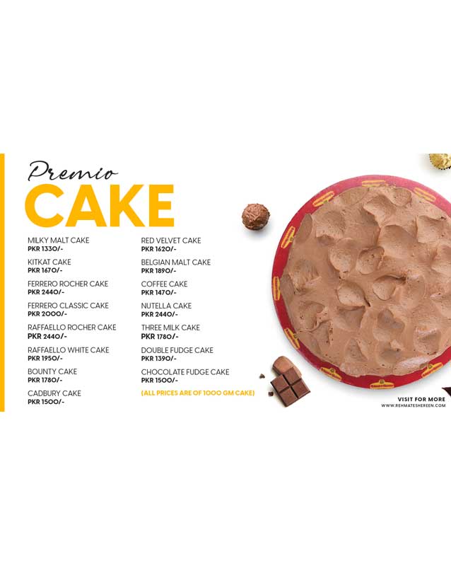 Rehmat-e-Shereen menu