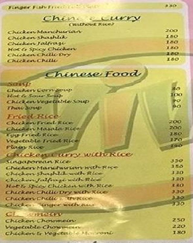 Revive Juice menu