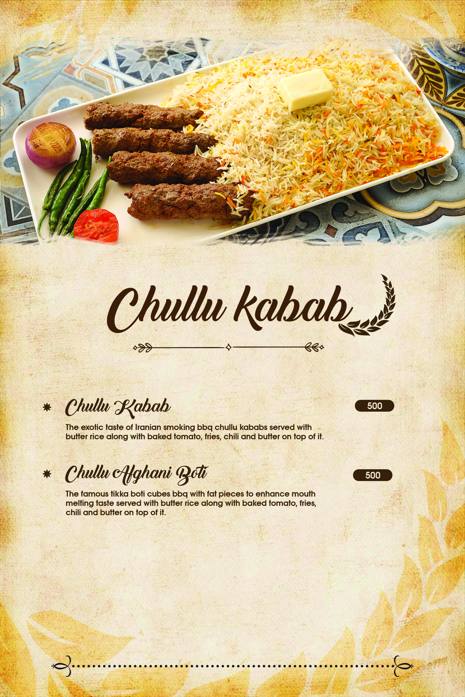 Rice Station menu