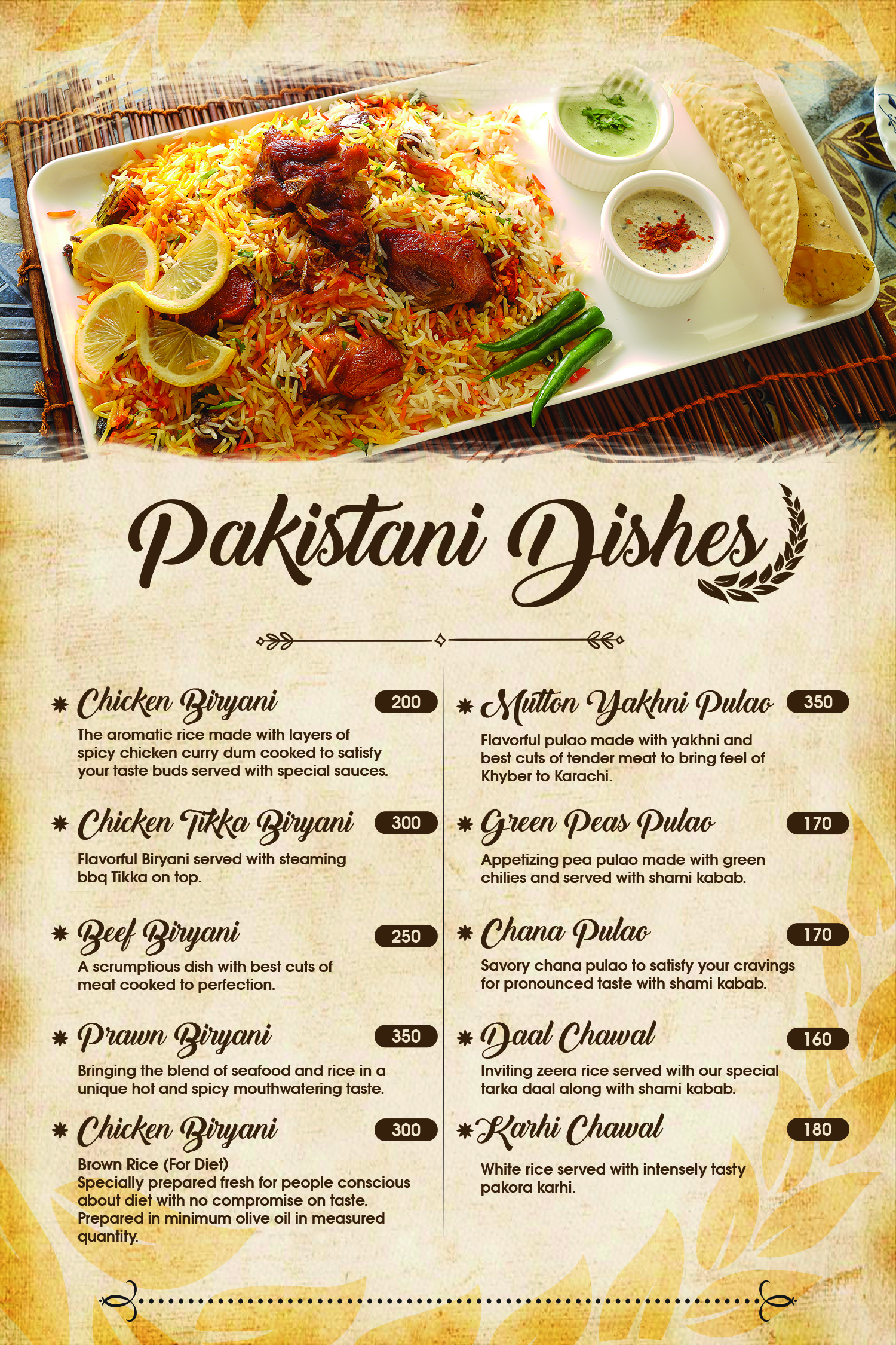 Rice Station menu