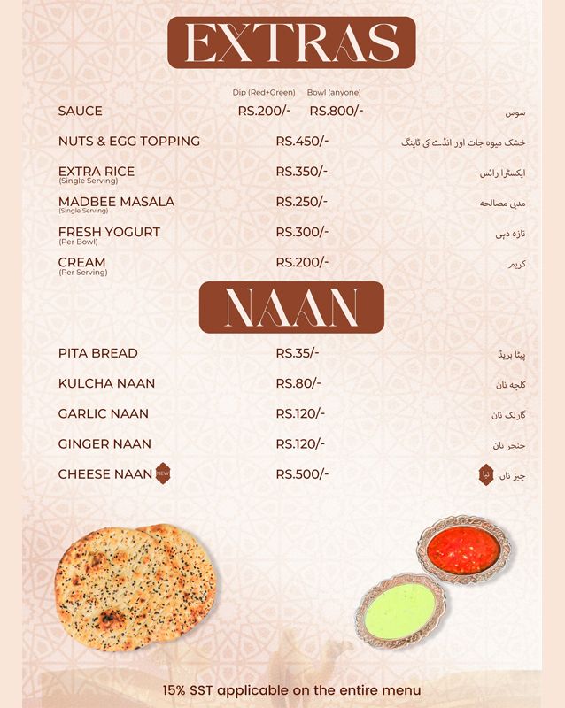Ridan House Of Mandi menu