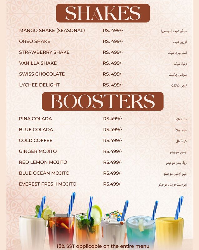 Ridan House Of Mandi menu