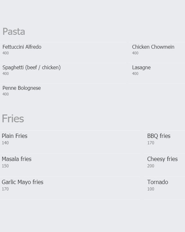 Ristoro menu